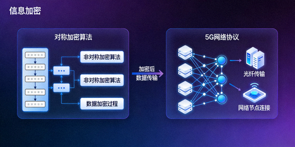 数据加密与高速网络连接技术原理示意图
